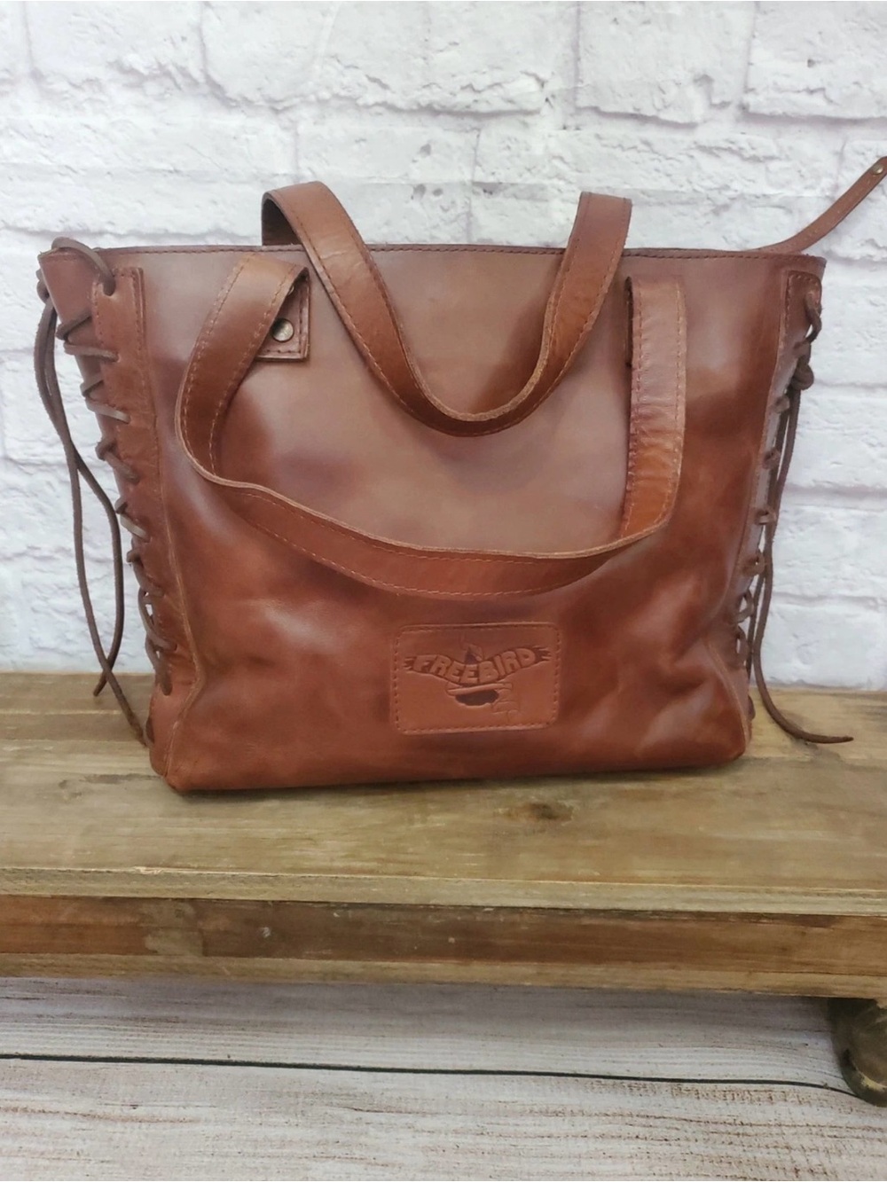 Freebird Tribe Leather Bag Cognac NEW  Always sold out! Dust bag included